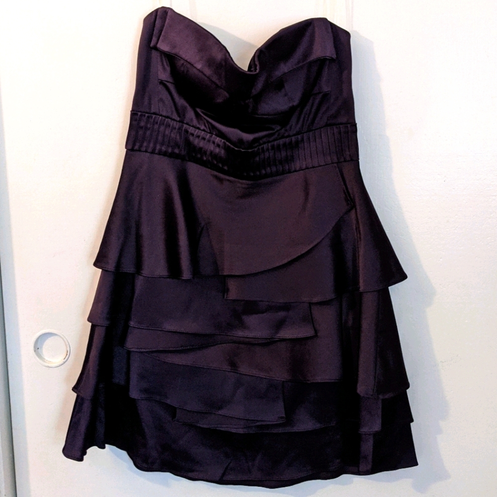 Kitty Strapless Deep Plum Dress
